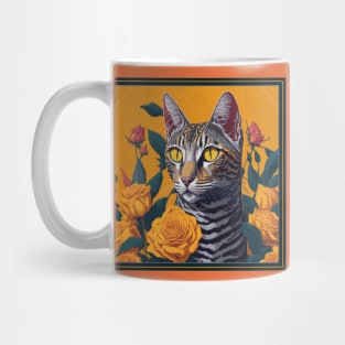 Egyptian mau. Style vector (yellow version 2 egyptian mau) Mug